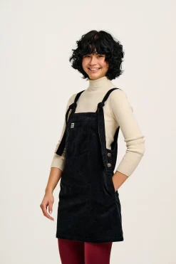 Lucy & Yak Mini Pini - Corduroy Dress in Black Best