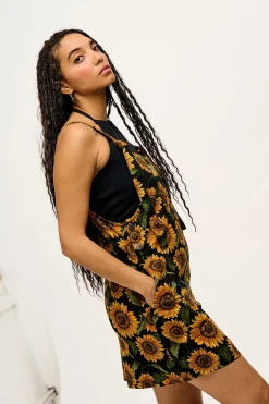 Lucy & Yak Mini Pini - Twill Dress in Sunflower Print Clearance