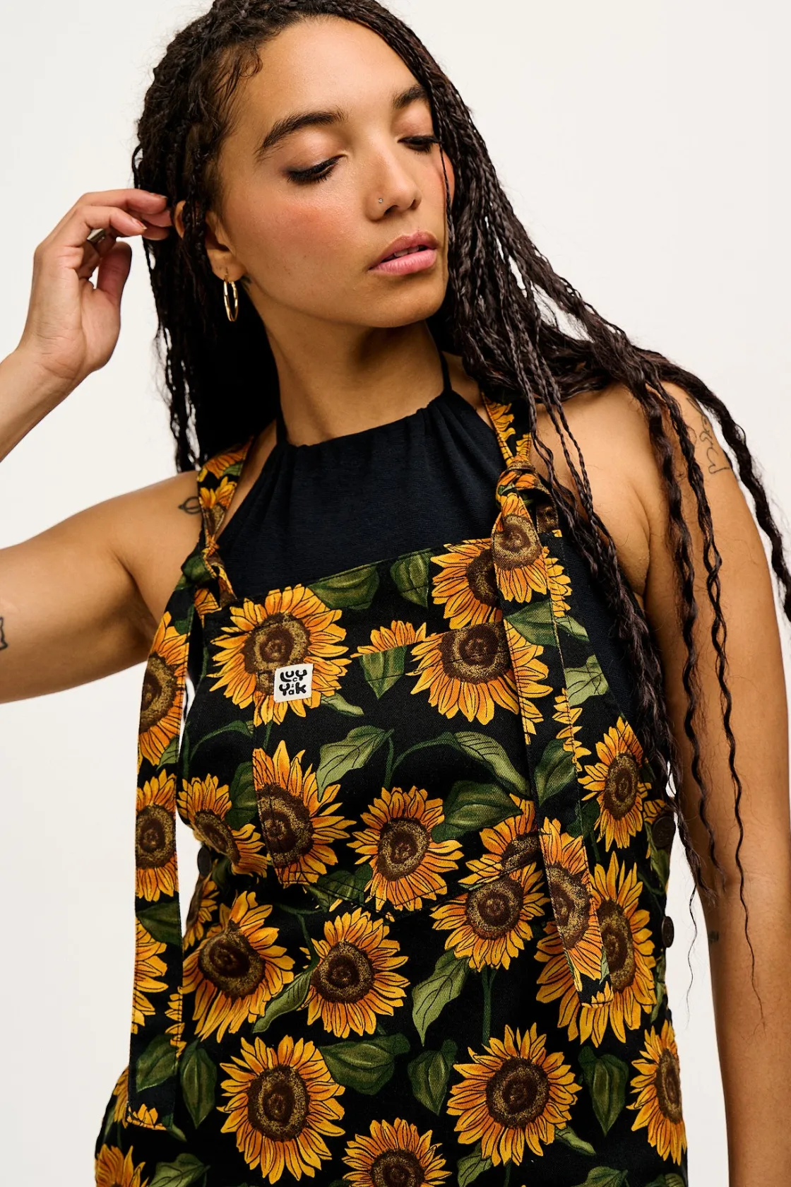 Lucy & Yak Mini Pini - Twill Dress in Sunflower Print Clearance