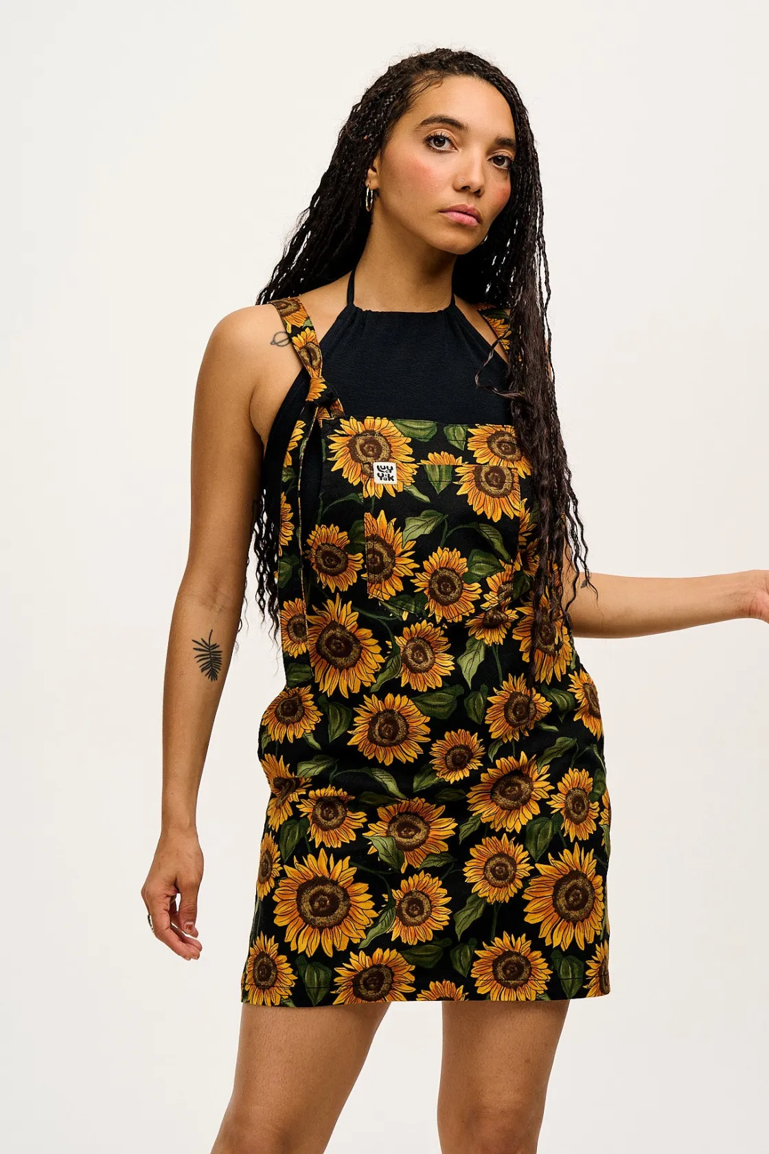 Lucy & Yak Mini Pini - Twill Dress in Sunflower Print Clearance