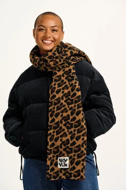 Lucy & Yak Ola - Polar Fleece Scarf in Leopard Print New