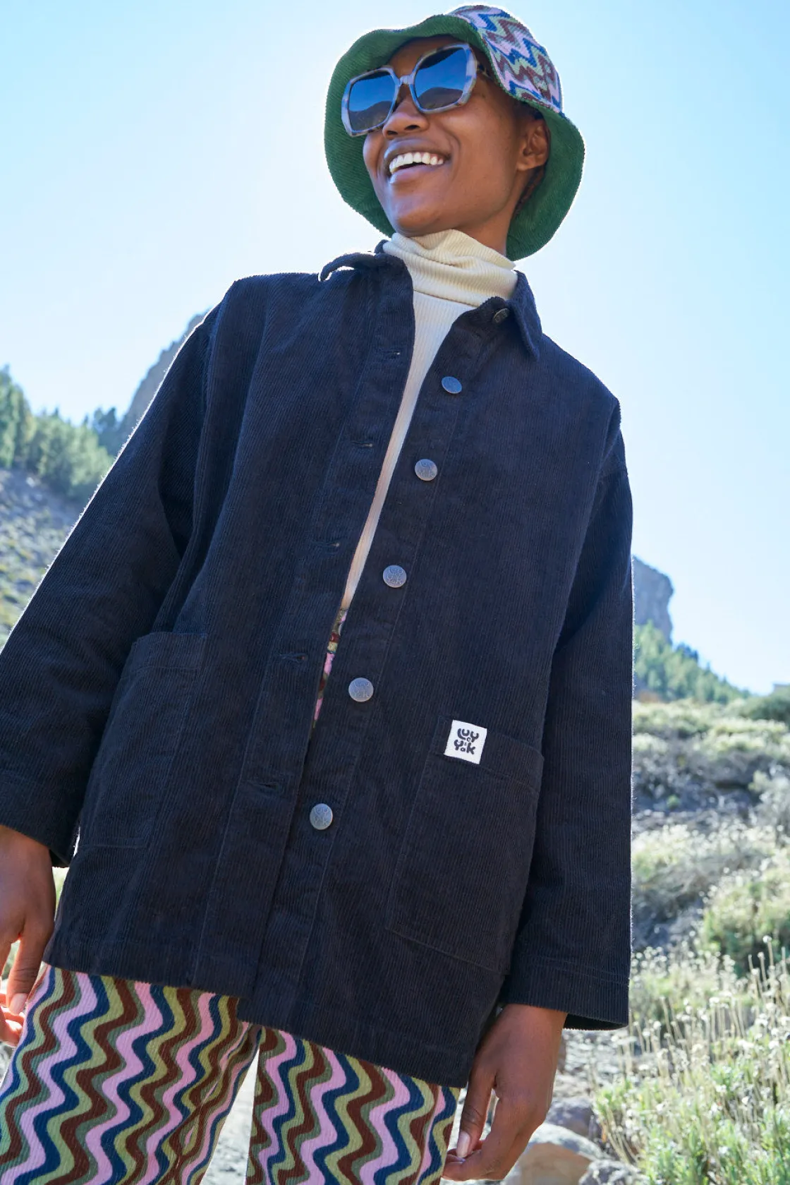 Lucy & Yak Olly - Corduroy Jacket in Black Clearance