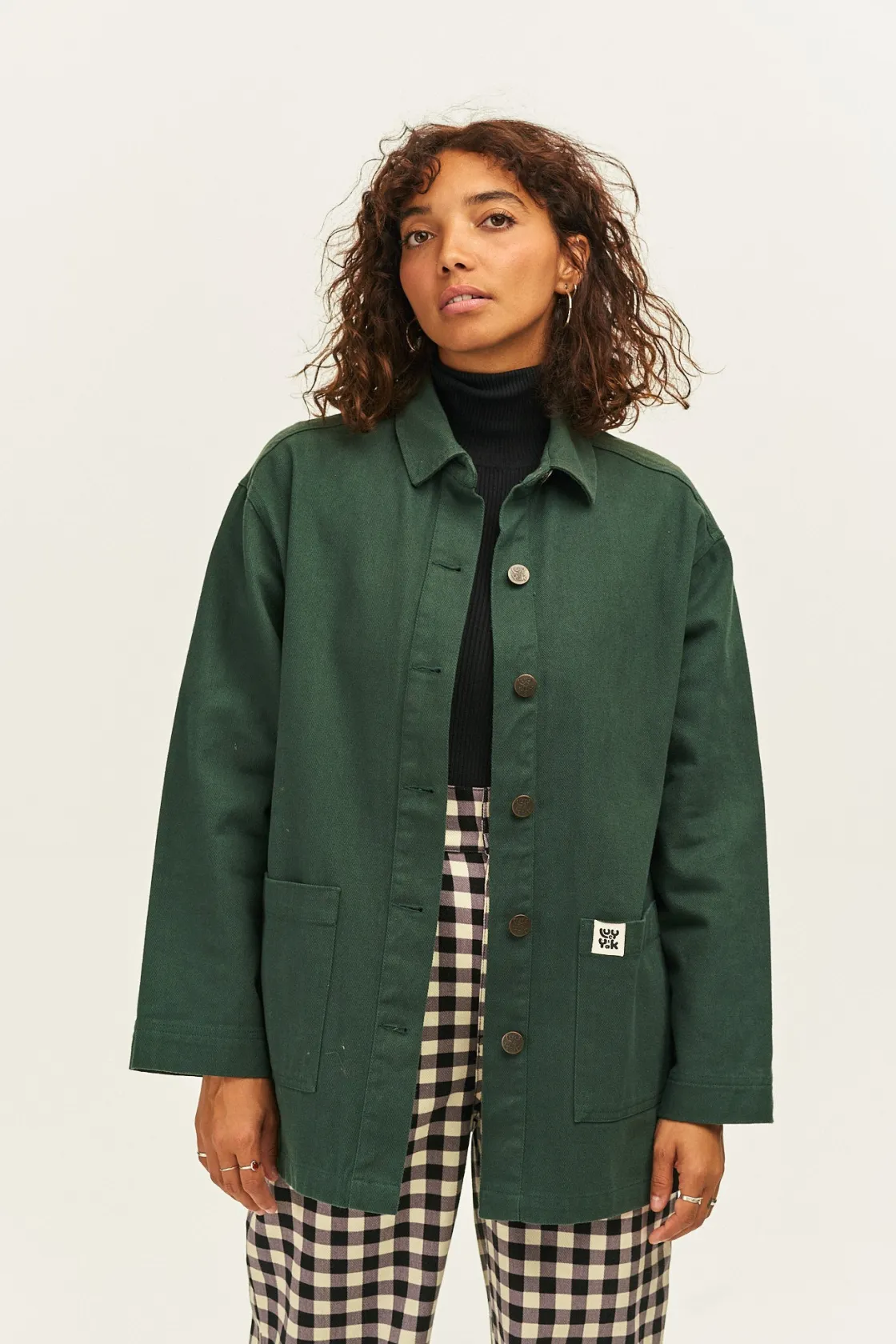 Lucy & Yak Olly - Twill Jacket in Posy Green Outlet