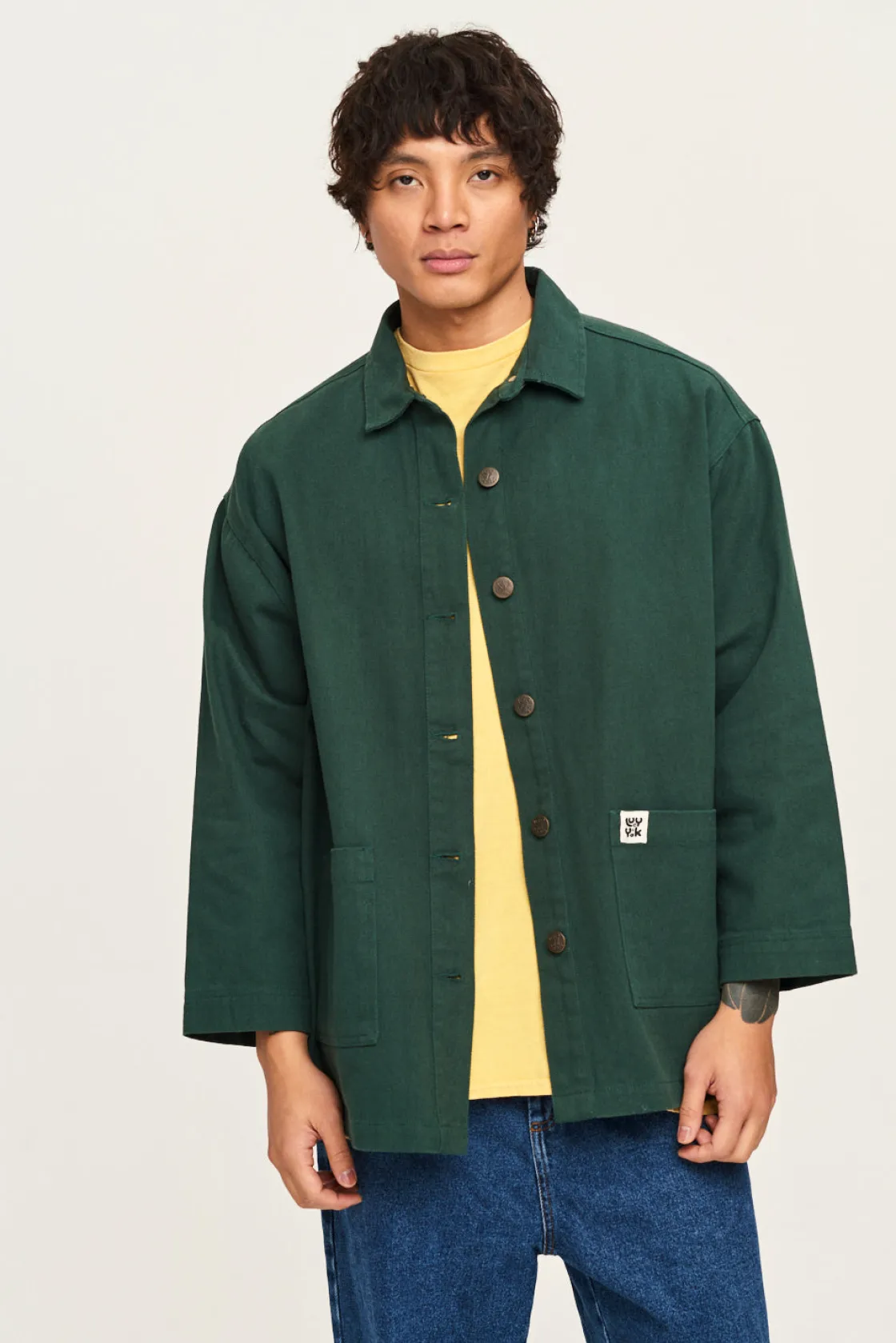 Lucy & Yak Olly - Twill Jacket in Posy Green Outlet