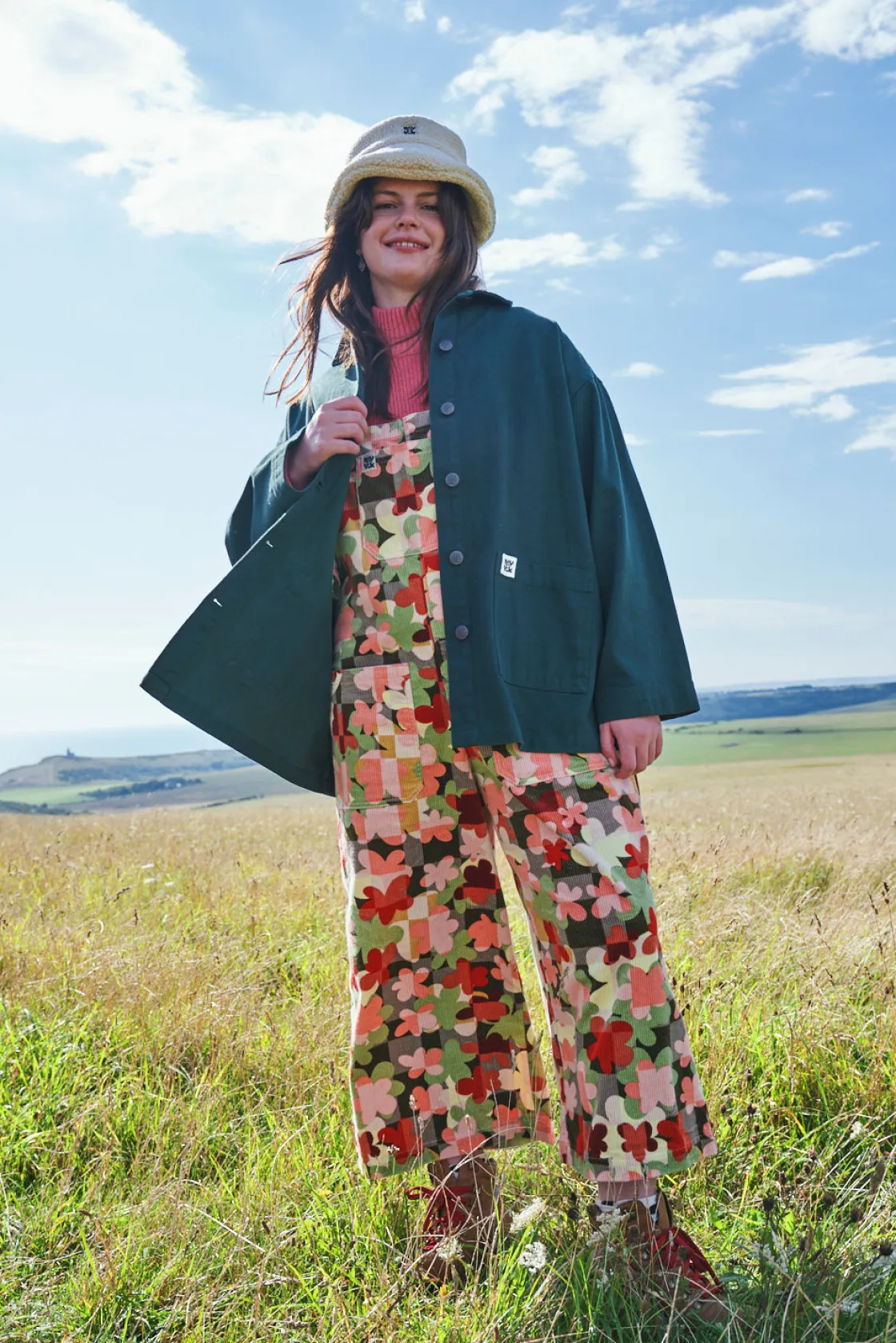 Lucy & Yak Olly - Twill Jacket in Posy Green Outlet