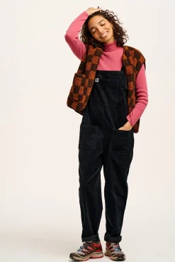 Lucy & Yak Original - Corduroy Dungarees in Black Outlet