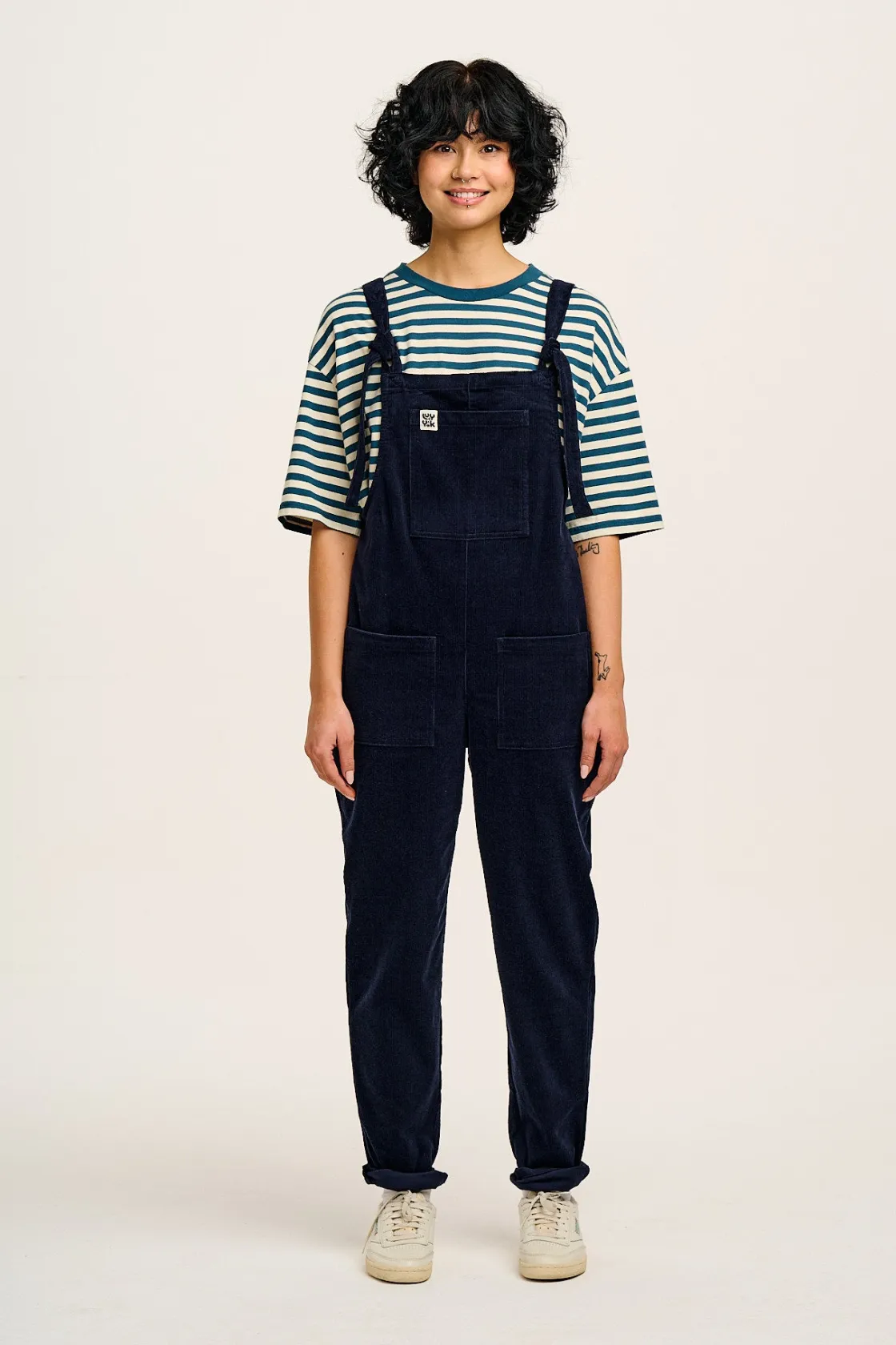 Lucy & Yak Original - Corduroy Dungarees in Sailor Blue Clearance