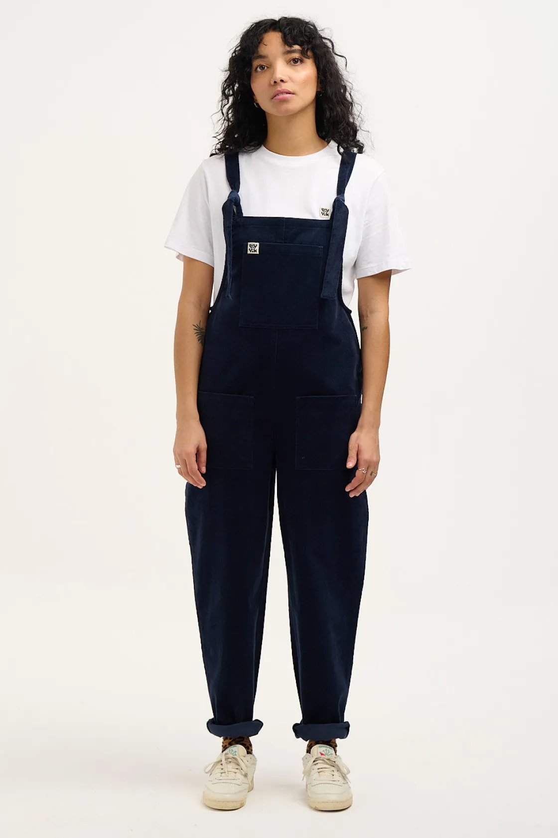 Lucy & Yak Original - Corduroy Dungarees in Sailor Blue Clearance