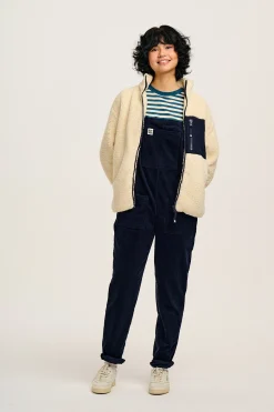 Lucy & Yak Original - Corduroy Dungarees in Sailor Blue Clearance