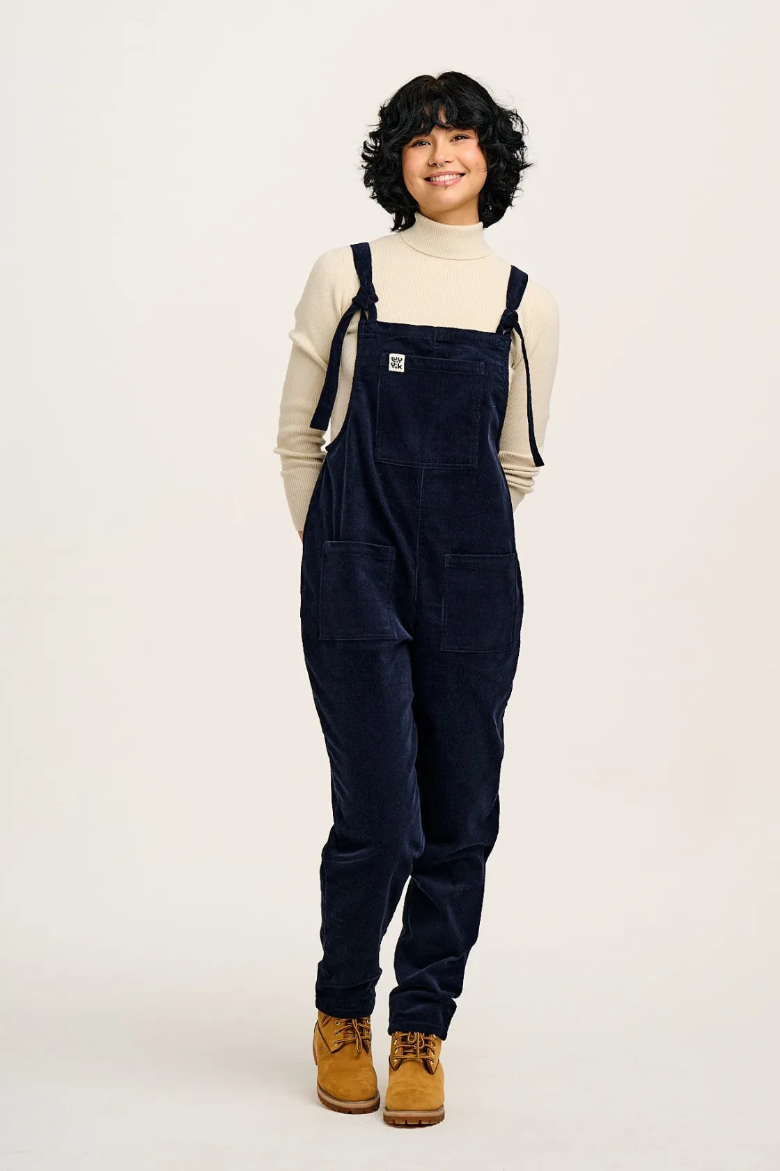 Lucy & Yak Original - Corduroy Dungarees in Sailor Blue Clearance