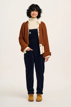 Lucy & Yak Original - Corduroy Dungarees in Sailor Blue Clearance