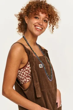 Lucy & Yak Original - Corduroy Dungarees in Cocoa Brown Outlet
