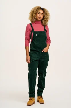 Lucy & Yak Original - Corduroy Dungarees in Posy Green Clearance