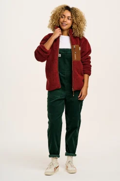 Lucy & Yak Original - Corduroy Dungarees in Posy Green Clearance