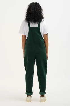 Lucy & Yak Original - Corduroy Dungarees in Posy Green Clearance