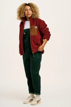 Lucy & Yak Original - Corduroy Dungarees in Posy Green Clearance