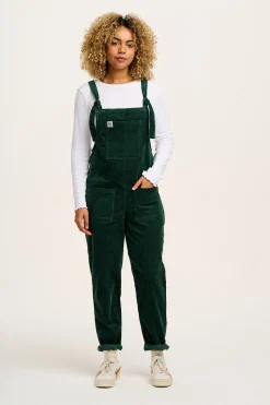 Lucy & Yak Original - Corduroy Dungarees in Posy Green Clearance