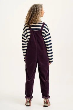 Lucy & Yak Original - Corduroy Dungarees in Plum Perfect Online