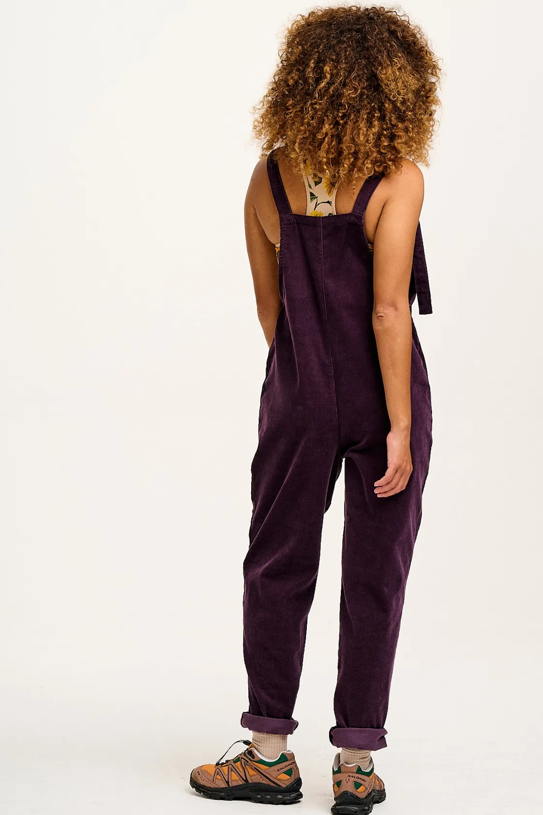Lucy & Yak Original - Corduroy Dungarees in Plum Perfect Online