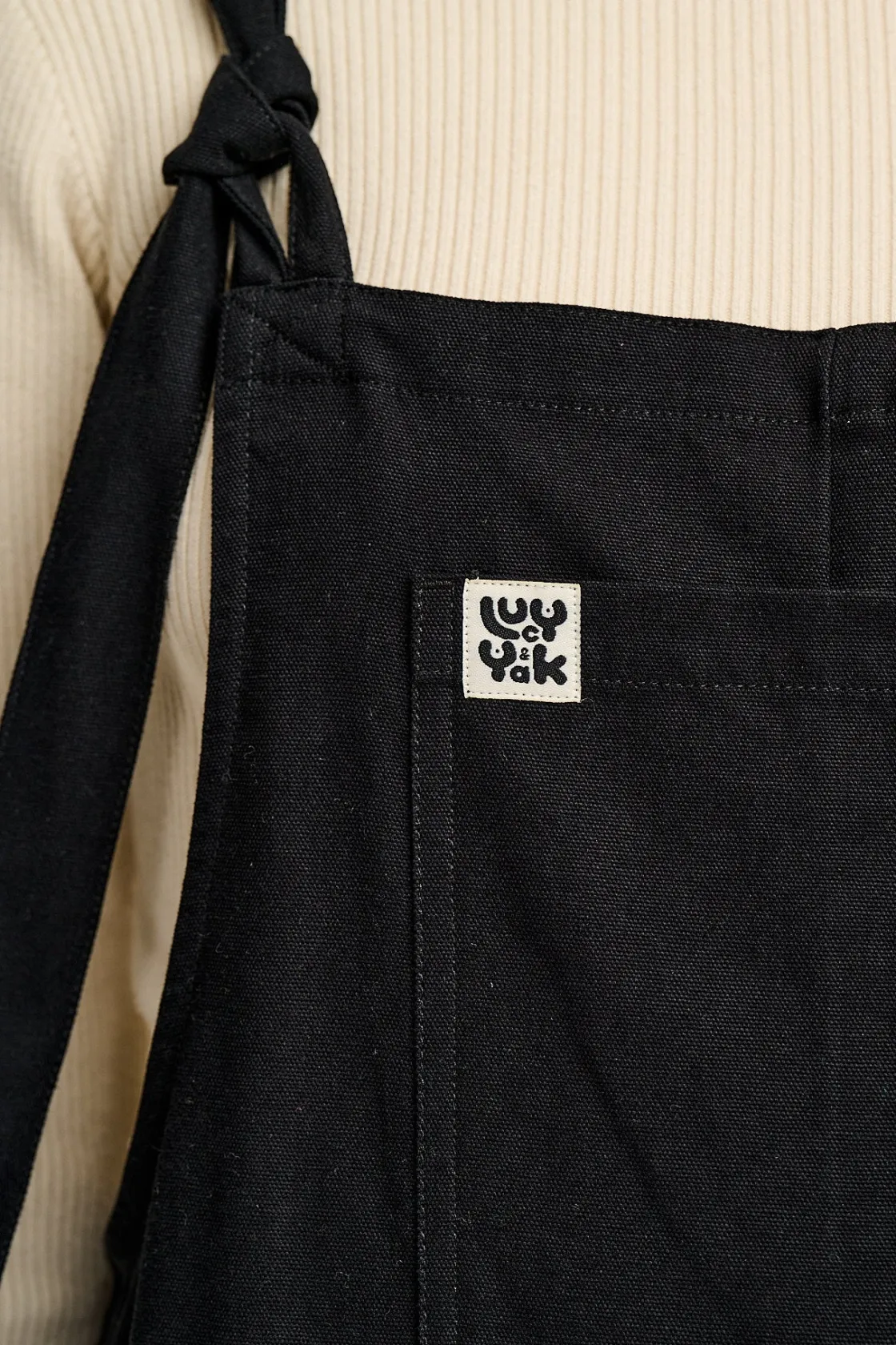 Lucy & Yak Original - Cotton Dungarees in Black Sale