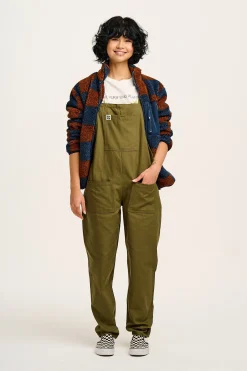 Lucy & Yak Original - Cotton Dungarees in Dark Olive Sale