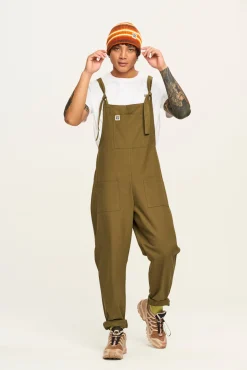 Lucy & Yak Original - Cotton Dungarees in Dark Olive Sale