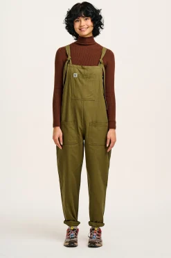 Lucy & Yak Original - Cotton Dungarees in Dark Olive Sale