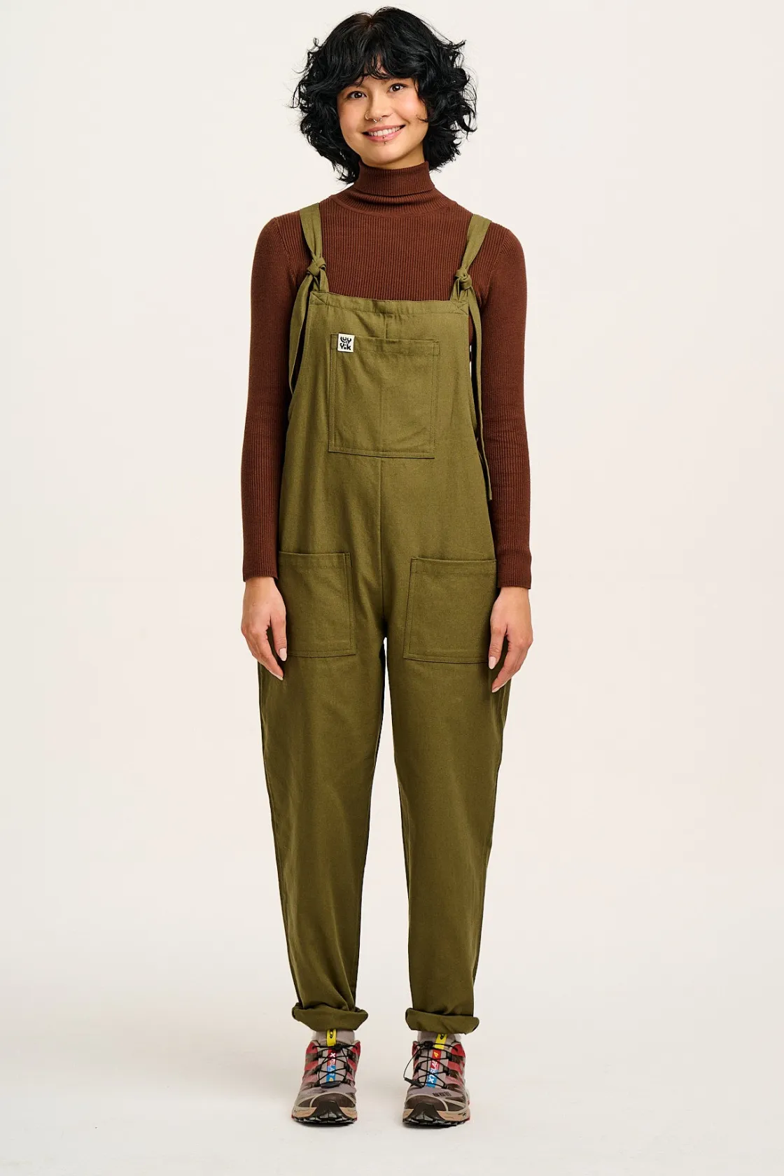 Lucy & Yak Original - Cotton Dungarees in Dark Olive Sale