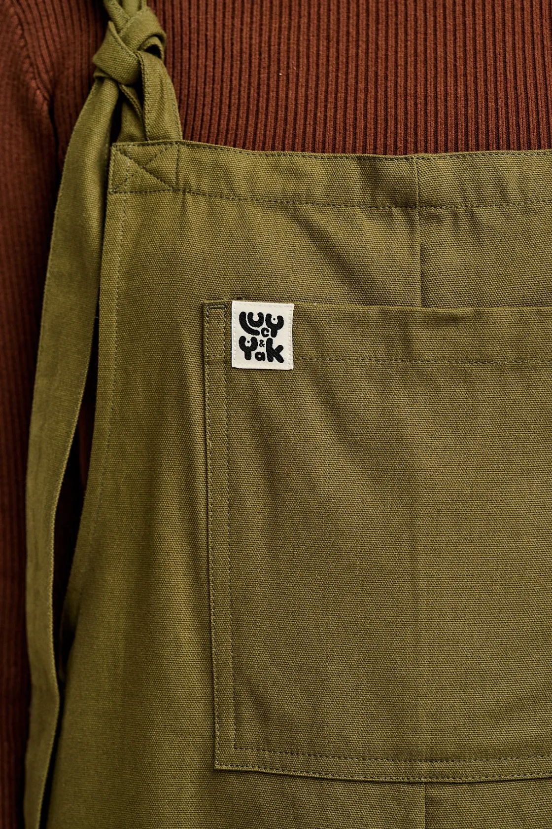 Lucy & Yak Original - Cotton Dungarees in Dark Olive Sale