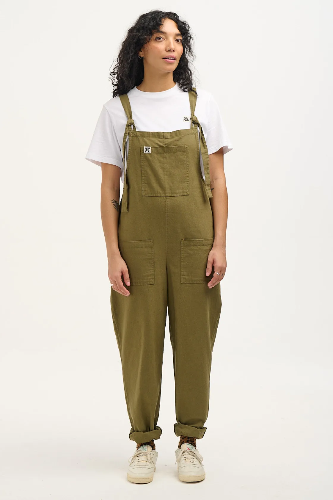 Lucy & Yak Original - Cotton Dungarees in Dark Olive Sale