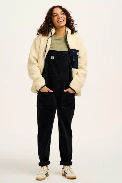 Lucy & Yak Original - Denim Dungarees in Washed Black Clearance