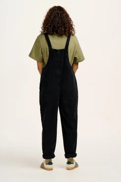 Lucy & Yak Original - Denim Dungarees in Washed Black Clearance
