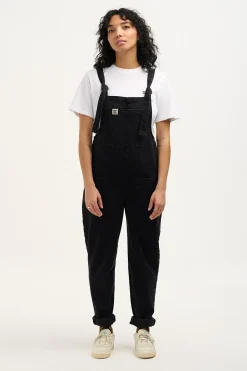 Lucy & Yak Original - Denim Dungarees in Washed Black Clearance