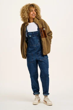 Lucy & Yak Original - Denim Dungarees in Mid Wash Blue Sale