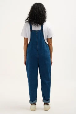 Lucy & Yak Original - Denim Dungarees in Mid Wash Blue Sale