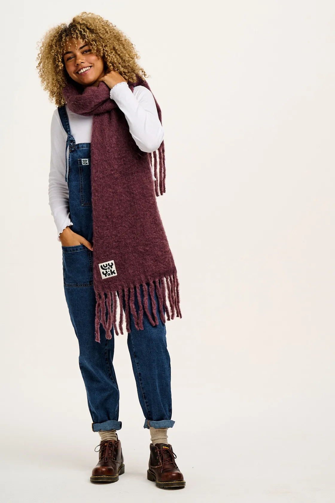 Lucy & Yak Original - Denim Dungarees in Mid Wash Blue Sale