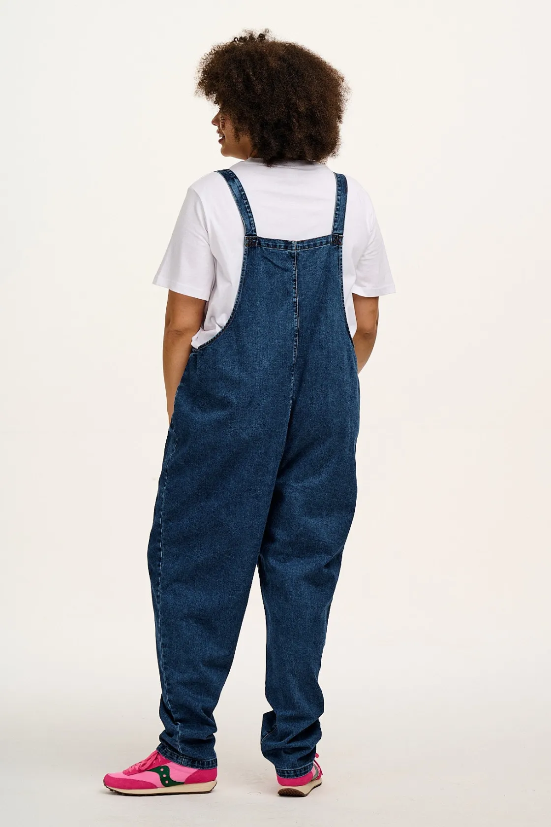 Lucy & Yak Original - Denim Dungarees in Mid Wash Blue Sale