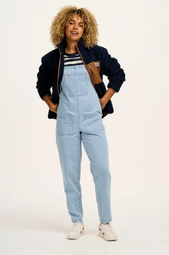 Lucy & Yak Original - Denim Dungarees in Light Wash Blue Sale