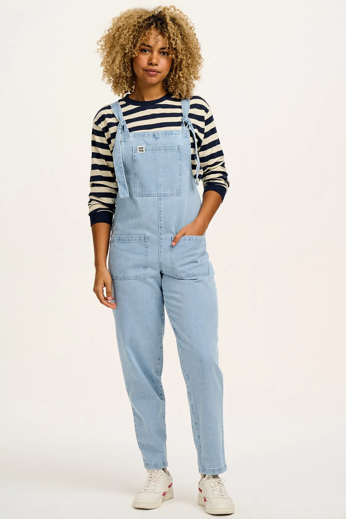 Lucy & Yak Original - Denim Dungarees in Light Wash Blue Sale