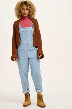 Lucy & Yak Original - Denim Dungarees in Light Wash Blue Sale