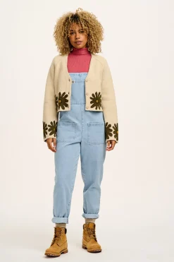 Lucy & Yak Original - Denim Dungarees in Light Wash Blue Sale