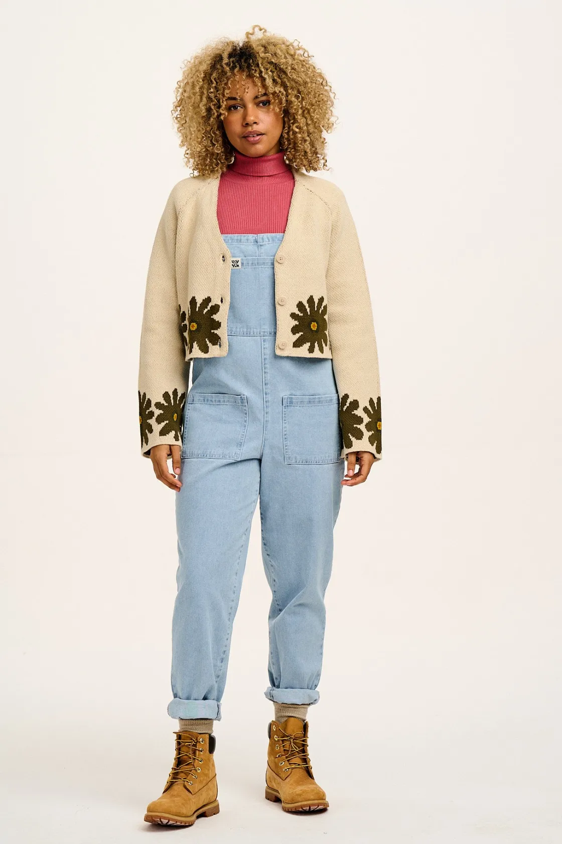 Lucy & Yak Original - Denim Dungarees in Light Wash Blue Sale