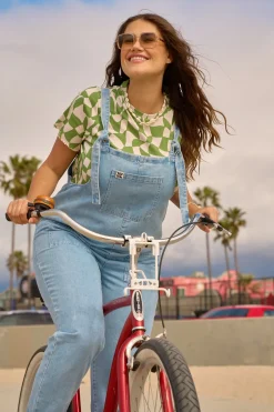 Lucy & Yak Original - Denim Dungarees in Light Wash Blue Sale