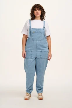 Lucy & Yak Original - Denim Dungarees in Light Wash Blue Sale
