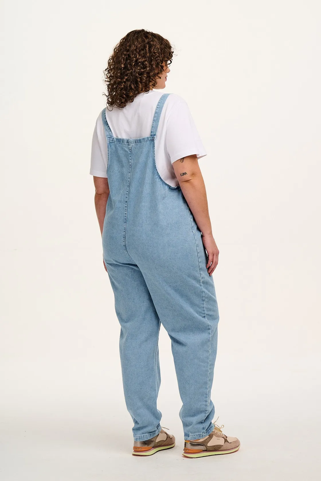 Lucy & Yak Original - Denim Dungarees in Light Wash Blue Sale