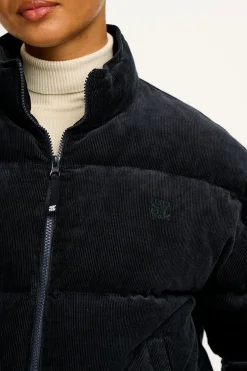 Lucy & Yak Paloma - Corduroy Puffer Jacket in Black New