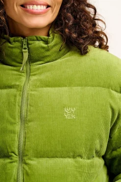 Lucy & Yak Paloma - Corduroy Puffer Jacket in Leaf Green Fashion