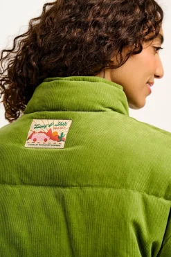 Lucy & Yak Paloma - Corduroy Puffer Jacket in Leaf Green Fashion