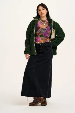 Lucy & Yak Perrie - Long Sleeve Mesh Top in Redwood Print Fashion