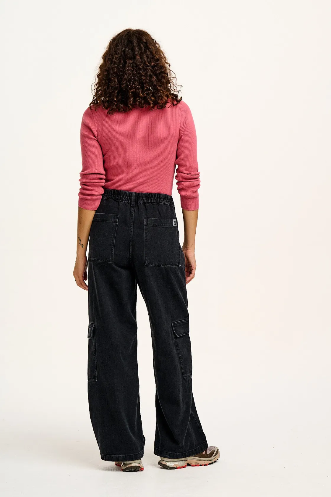 Lucy & Yak Phoenix - Cargo Trousers in Black Denim Clearance